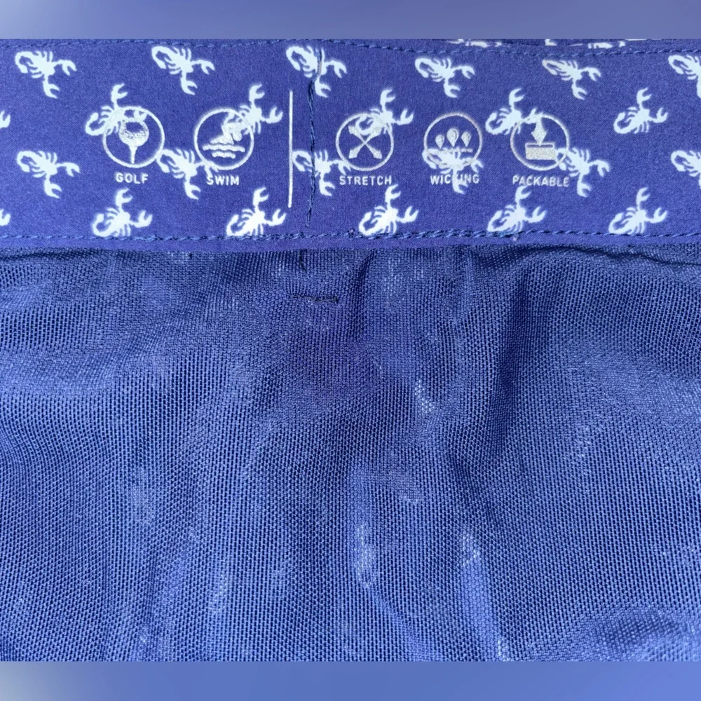 Polo Ralph Lauren Shorts 35 x 9 Golf Swim Stretch Wicking Scorpion Navy Blue